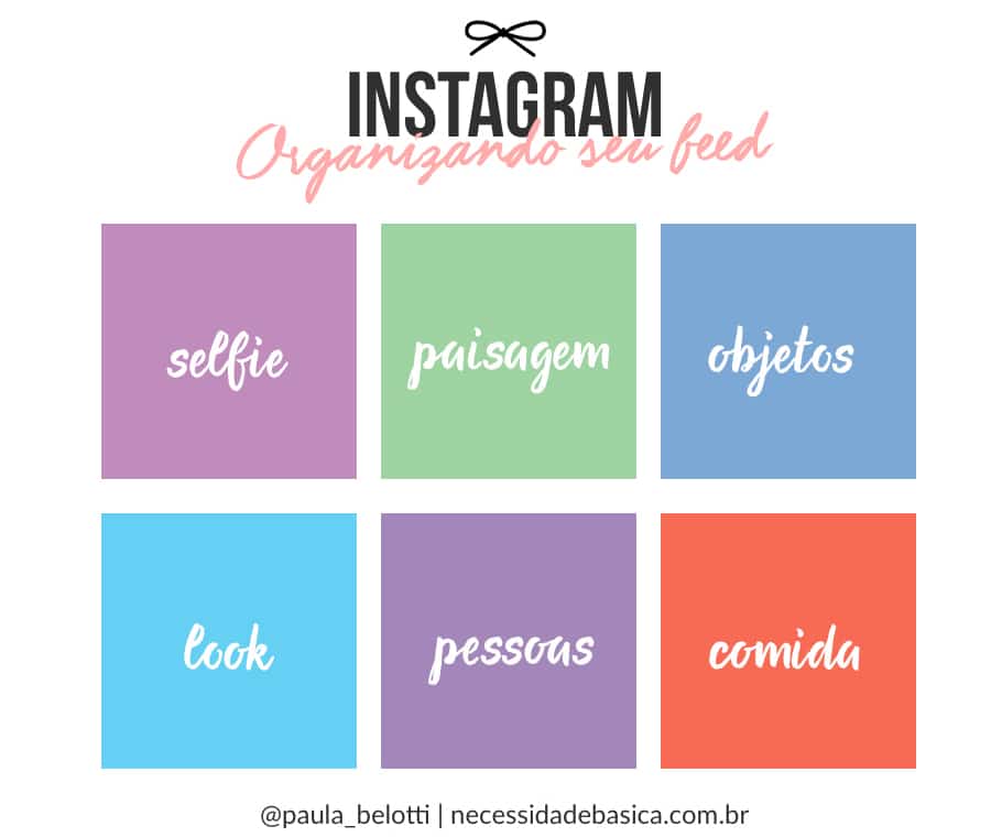 organização do feed instagram